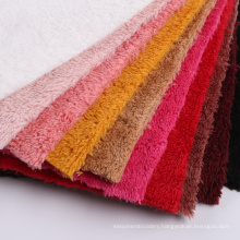 Double brush polyester textiles heavy sherpa fleece warp brushed poly soft velour fabric
